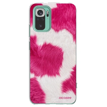 Picasee silikónový prehľadný obal pre Xiaomi Redmi Note 10 Pro - Pink Moo