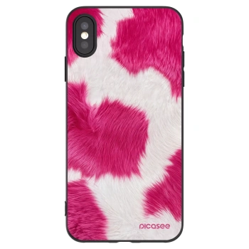 Picasee silikónový čierny obal pre Apple iPhone XS Max - Pink Moo