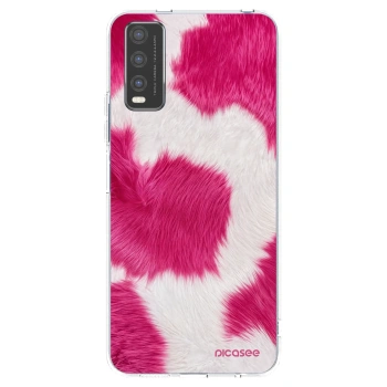 Picasee silikónový prehľadný obal pre Vivo Y20s - Pink Moo