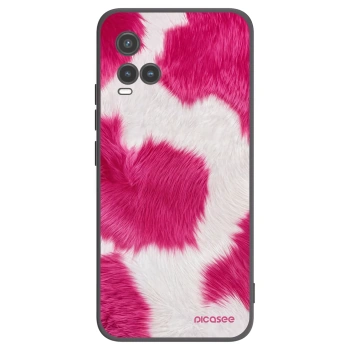 Picasee silikónový čierny obal pre Vivo Y33s - Pink Moo