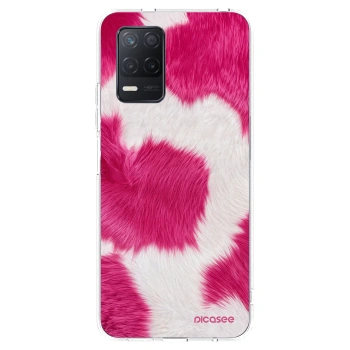 Picasee silikónový prehľadný obal pre Realme 8 5G - Pink Moo
