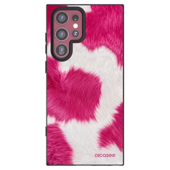 Picasee silikónový čierny obal pre Samsung Galaxy S22 Ultra 5G - Pink Moo