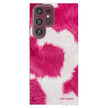 Picasee silikónový prehľadný obal pre Samsung Galaxy S22 Ultra 5G - Pink Moo