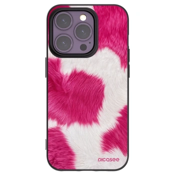 Picasee silikónový čierny obal pre Apple iPhone 14 Pro - Pink Moo