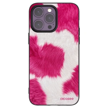 Picasee silikónový čierny obal pre Apple iPhone 14 Pro Max - Pink Moo