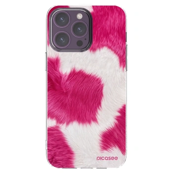 Picasee silikónový prehľadný obal pre Apple iPhone 14 Pro Max - Pink Moo