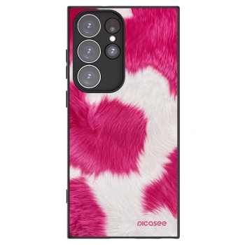 Picasee silikónový čierny obal pre Samsung Galaxy S23 Ultra 5G - Pink Moo