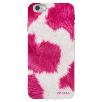 Picasee silikónový prehľadný obal pre Apple iPhone 6/6S - Pink Moo
