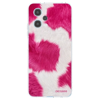 Picasee silikónový prehľadný obal pre Xiaomi Redmi Note 12 5G - Pink Moo