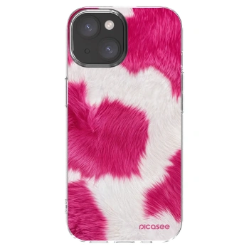 Picasee silikónový prehľadný obal pre Apple iPhone 15 - Pink Moo
