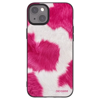 Picasee silikónový čierny obal pre Apple iPhone 15 Plus - Pink Moo