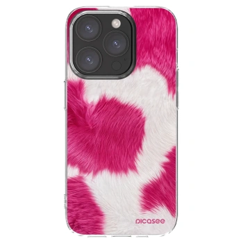 Picasee silikónový prehľadný obal pre Apple iPhone 15 Pro - Pink Moo