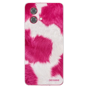Picasee silikónový prehľadný obal pre Motorola Moto G84 5G - Pink Moo