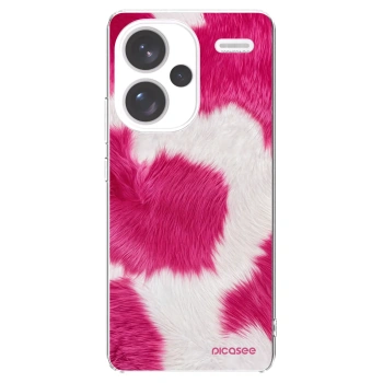 Picasee silikónový prehľadný obal pre Xiaomi Redmi Note 13 Pro+ 5G - Pink Moo