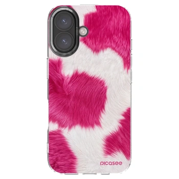 Picasee silikónový prehľadný obal pre Apple iPhone 16 - Pink Moo