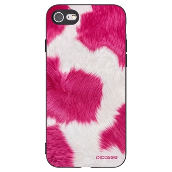 Picasee silikónový čierny obal pre Apple iPhone 8 - Pink Moo