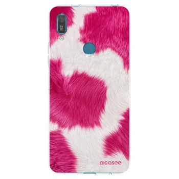 Picasee silikónový prehľadný obal pre Huawei Y7 2019 - Pink Moo