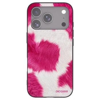 Picasee silikónový čierny obal pre Apple iPhone 17 Pro - Pink Moo
