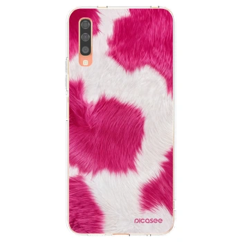 Picasee silikónový prehľadný obal pre Samsung Galaxy A70 A705F - Pink Moo