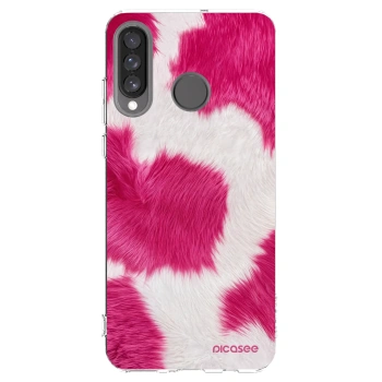Picasee silikónový prehľadný obal pre Huawei P30 Lite - Pink Moo