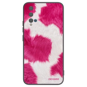 Picasee silikónový čierny obal pre Huawei Nova 5T - Pink Moo