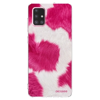 Picasee silikónový prehľadný obal pre Samsung Galaxy A71 A715F - Pink Moo