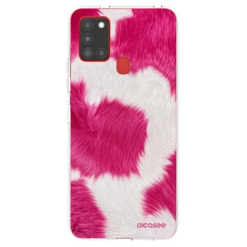 Picasee silikónový prehľadný obal pre Samsung Galaxy A21s - Pink Moo