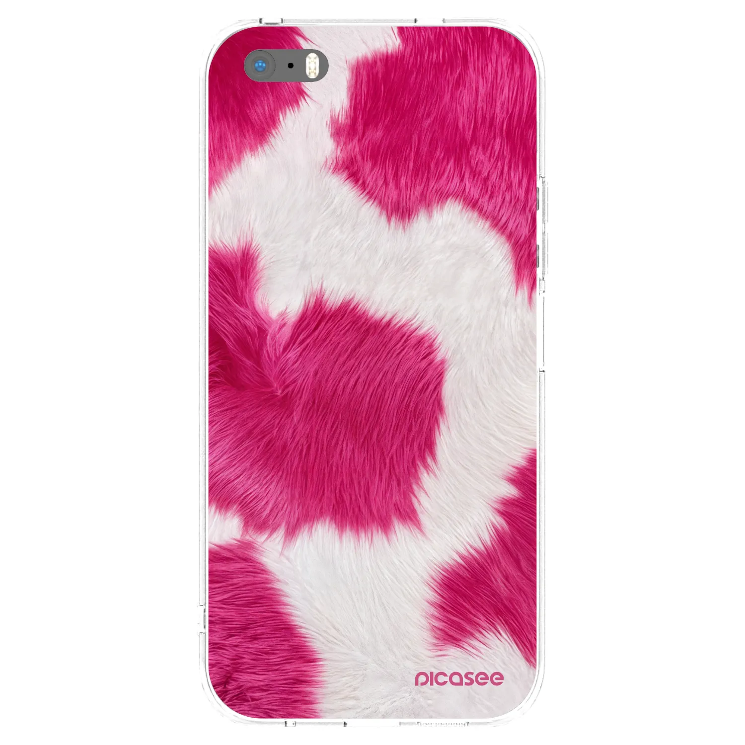 Picasee silikónový prehľadný obal pre Apple iPhone 5/5S/SE - Pink Moo
