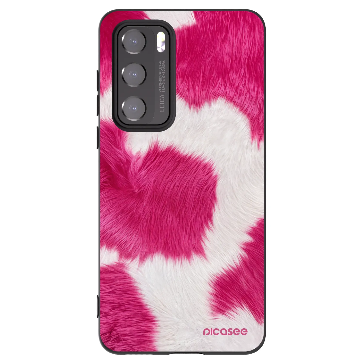 Picasee silikónový čierny obal pre Huawei P40 - Pink Moo