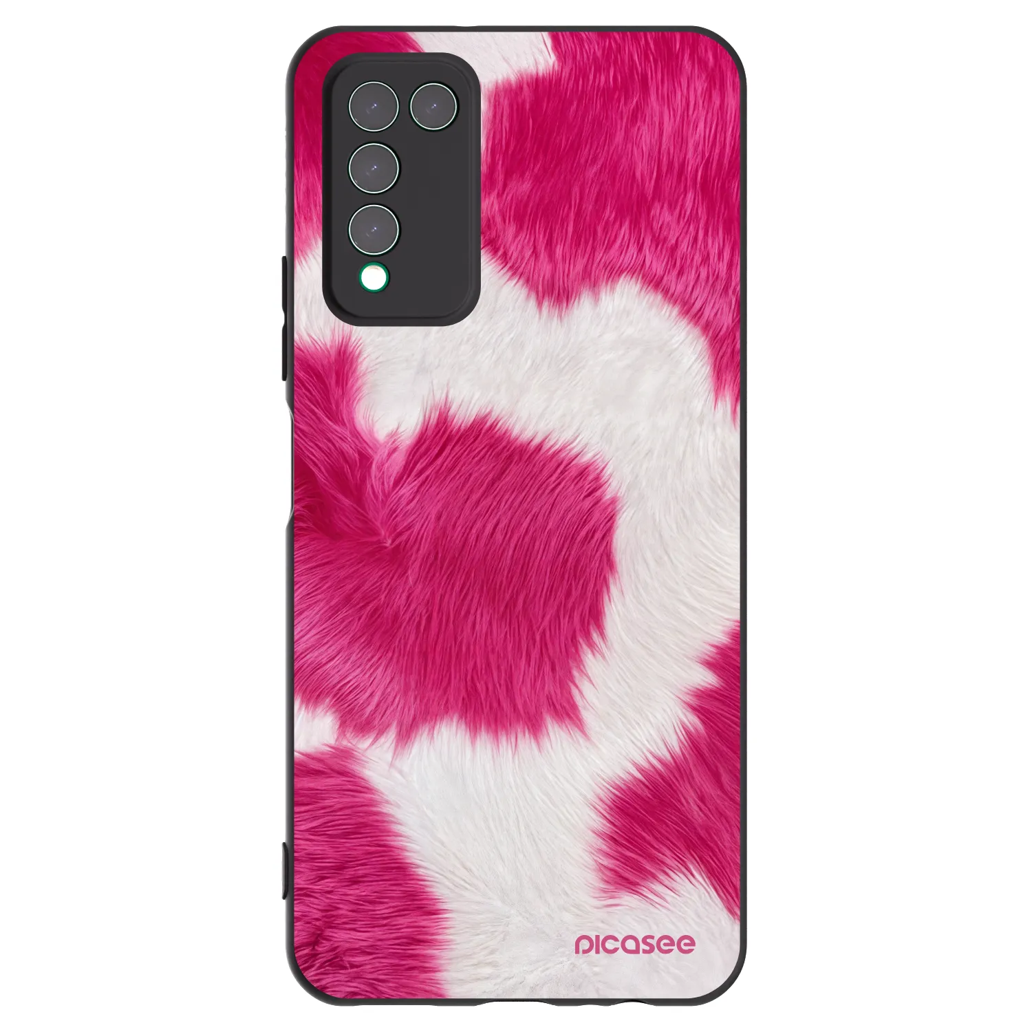 Picasee silikónový čierny obal pre Honor 10X Lite - Pink Moo
