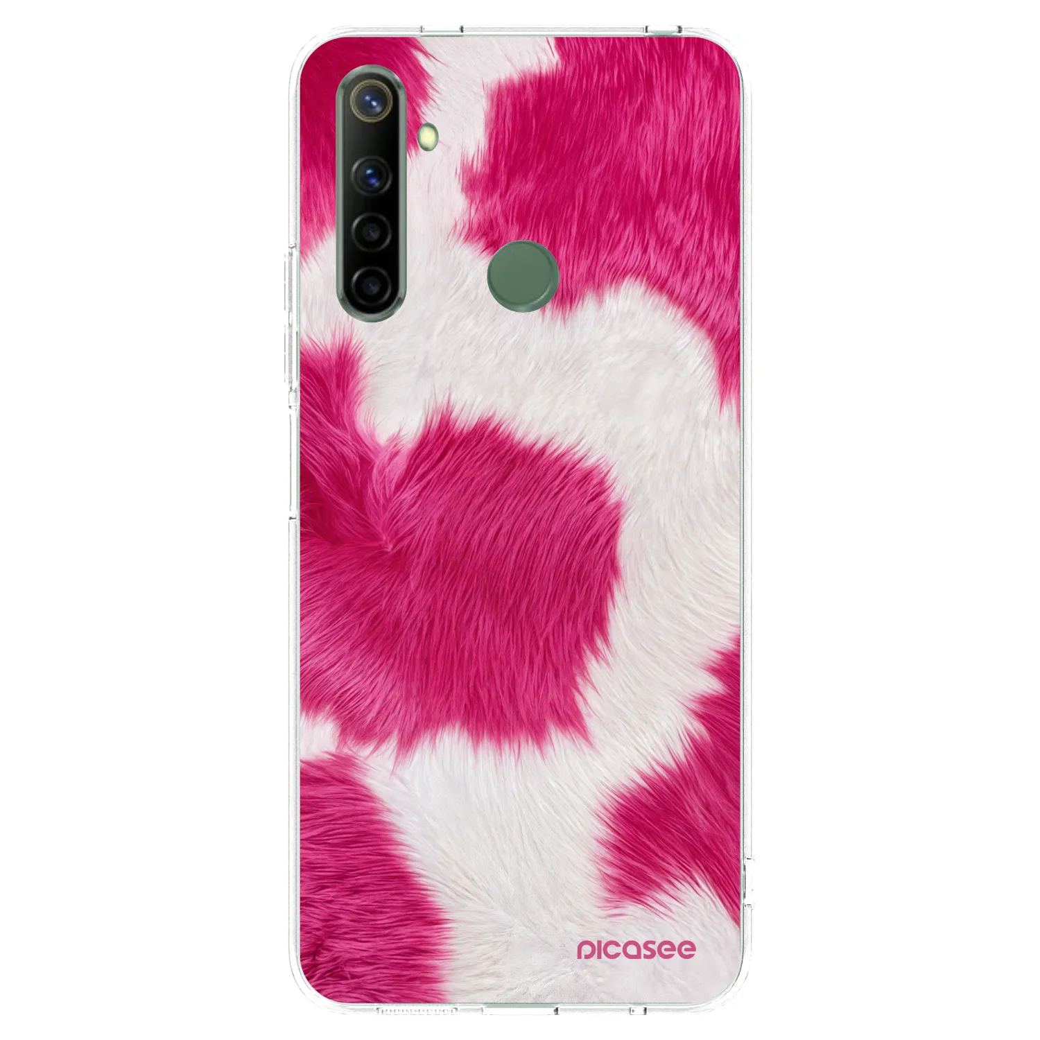 Picasee silikónový prehľadný obal pre Realme 6i - Pink Moo