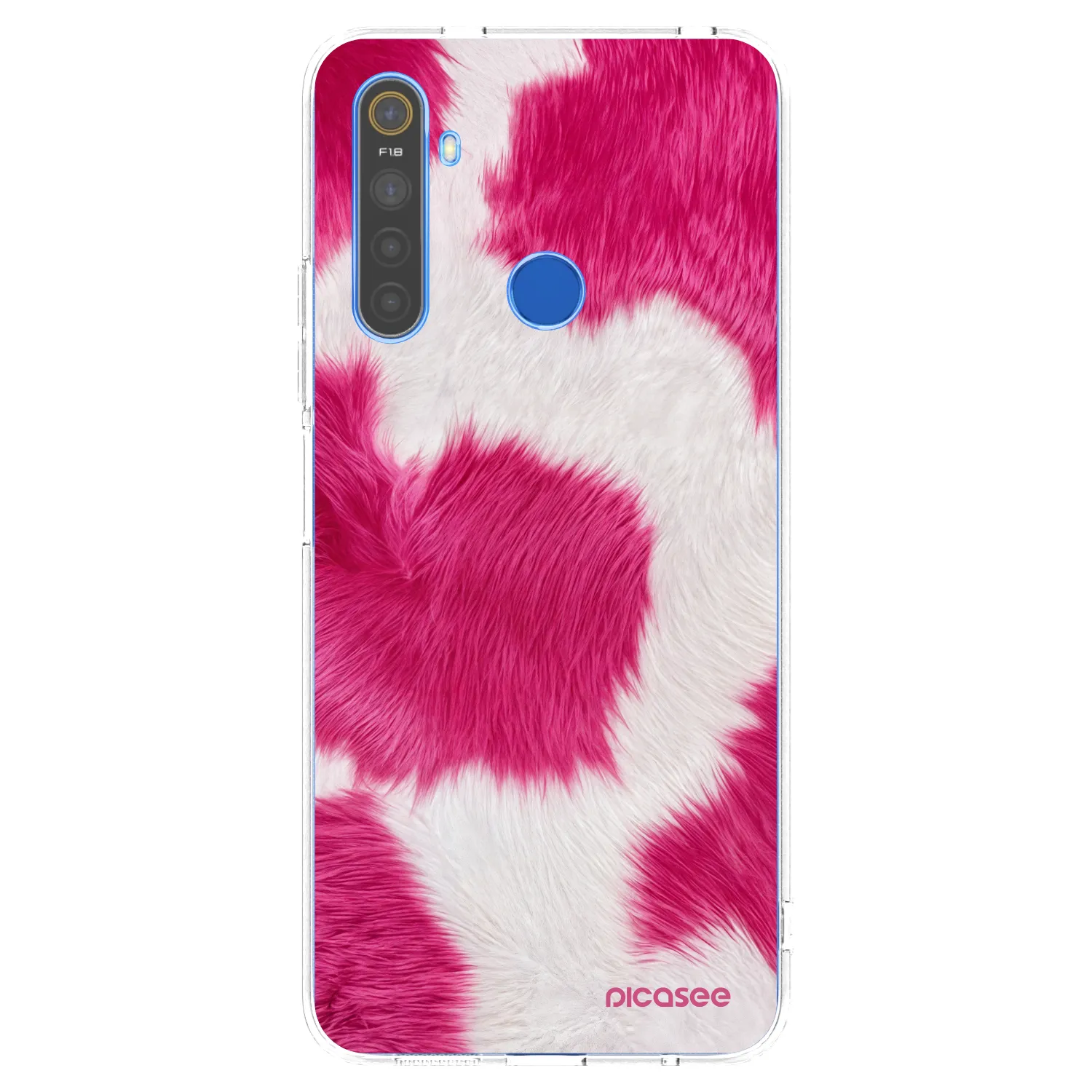 Picasee silikónový prehľadný obal pre Realme 5 - Pink Moo