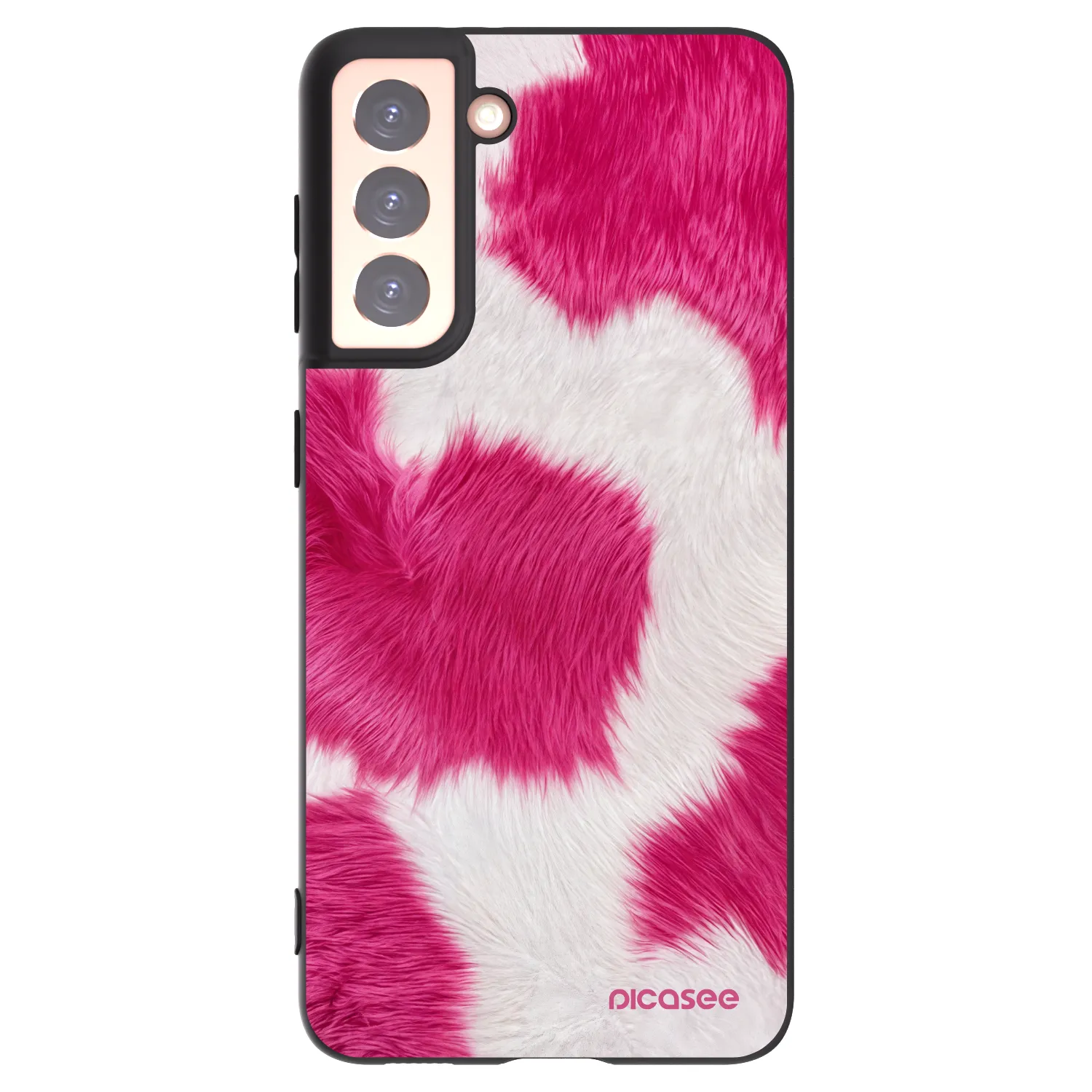 Silikónový čierny obal pre Samsung Galaxy S21 5G G991B - Pink Moo