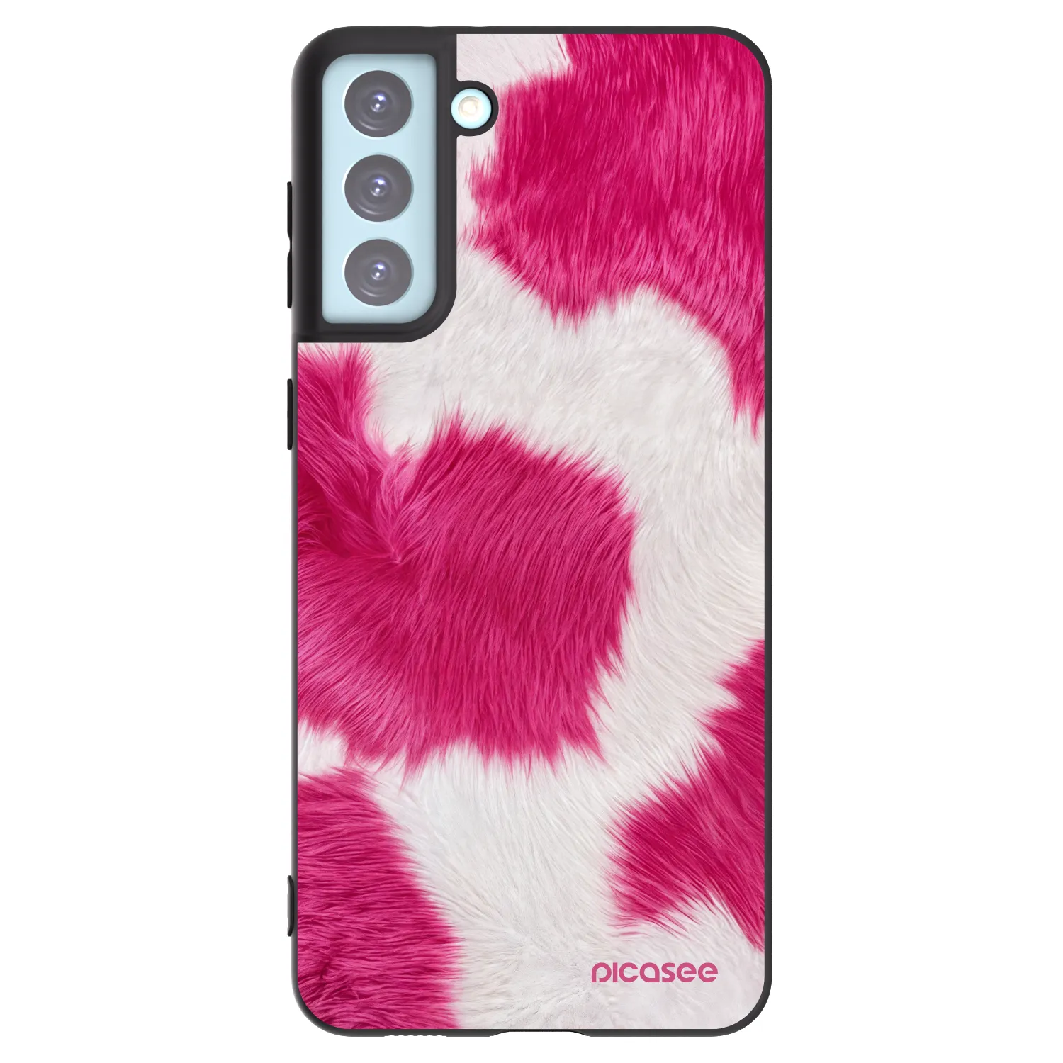Picasee silikónový čierny obal pre Samsung Galaxy S21+ 5G G996F - Pink Moo