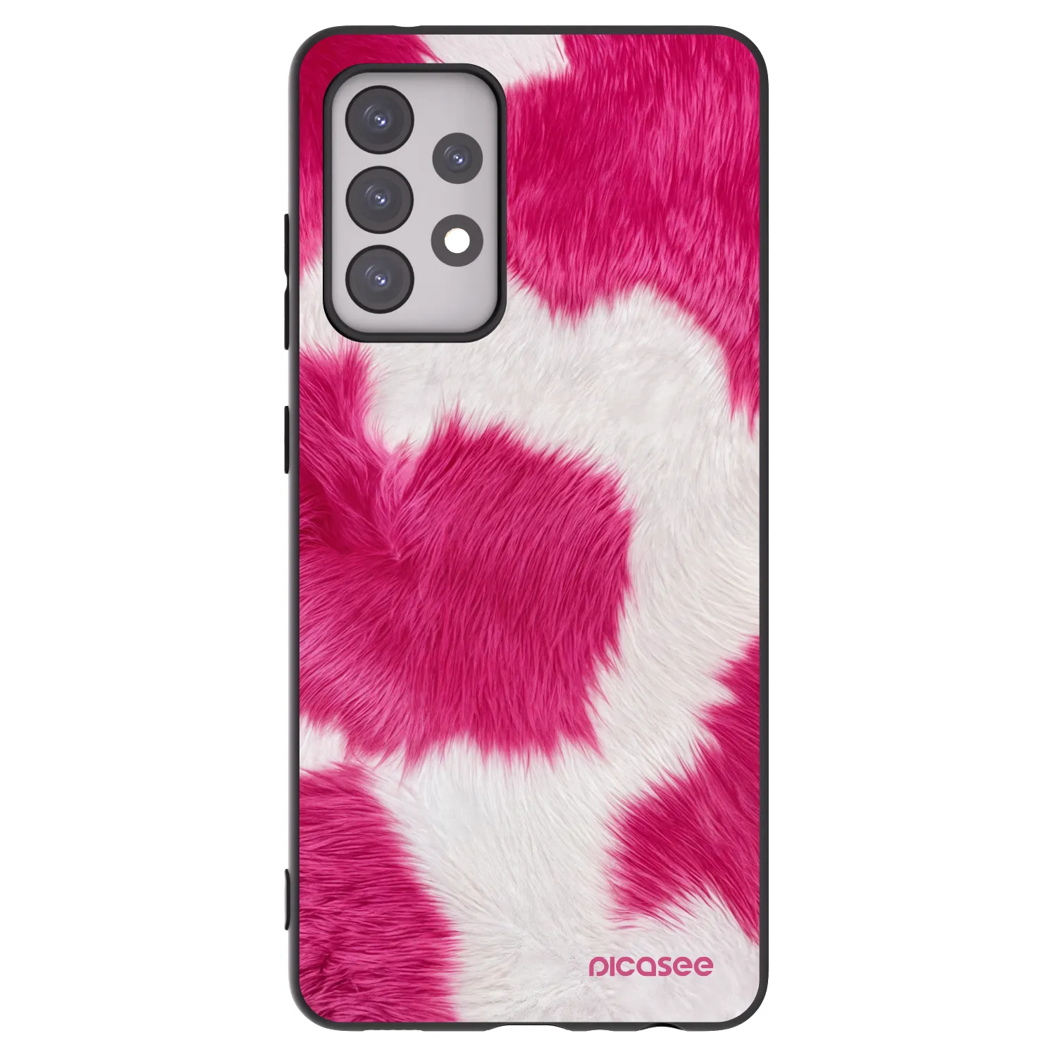 Picasee silikónový čierny obal pre Samsung Galaxy A52 5G A525F - Pink Moo