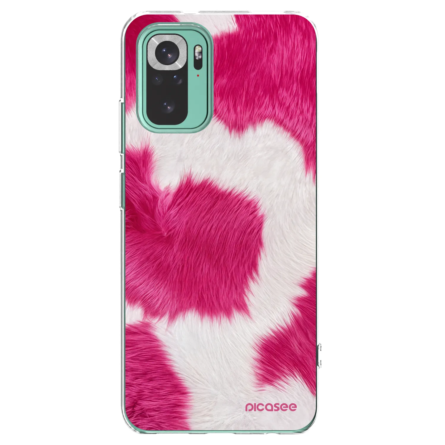 Picasee silikónový prehľadný obal pre Xiaomi Redmi Note 10 Pro - Pink Moo