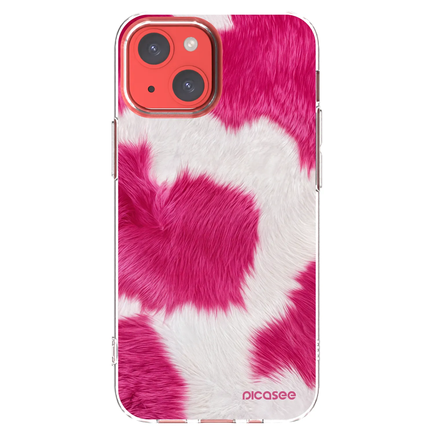 Picasee silikónový prehľadný obal pre Apple iPhone 13 mini - Pink Moo