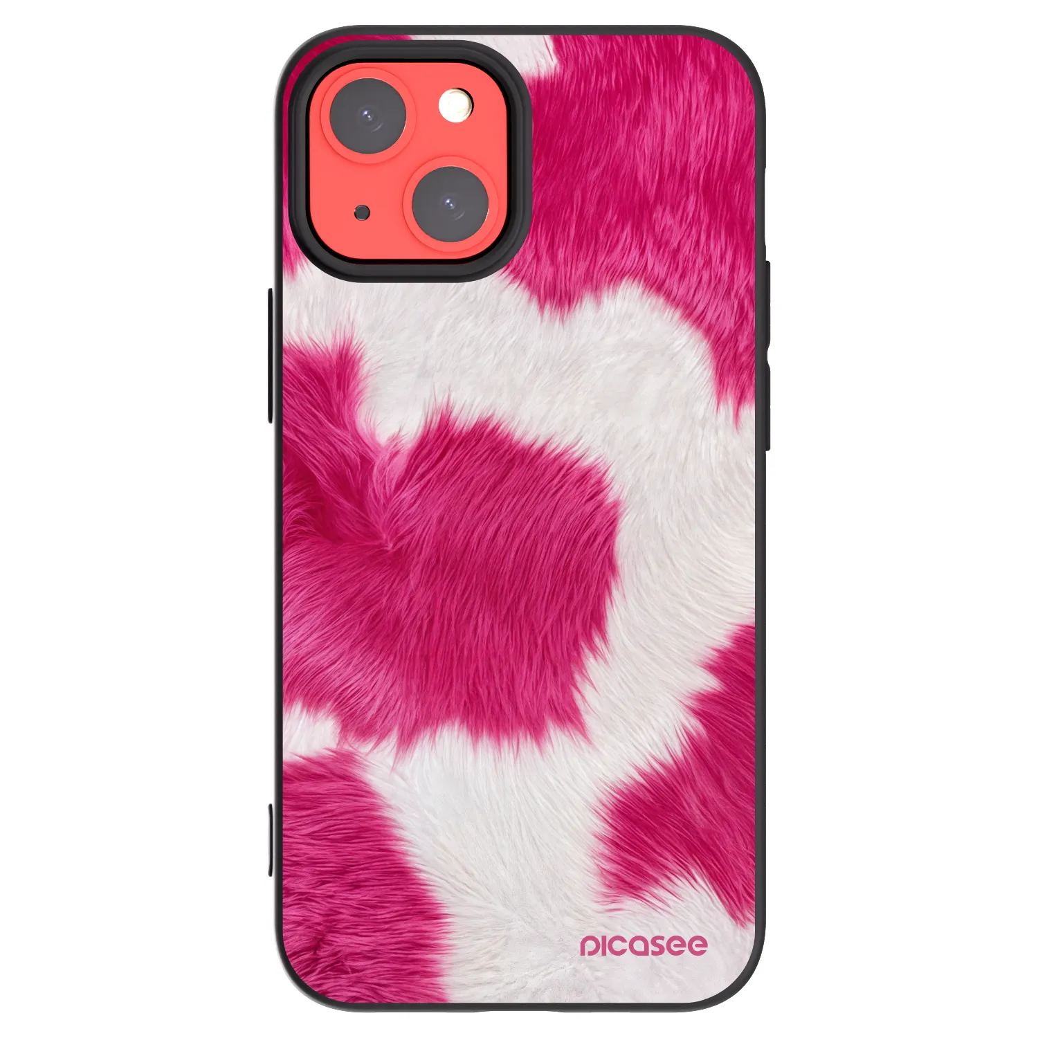 Picasee silikónový čierny obal pre Apple iPhone 13 mini - Pink Moo