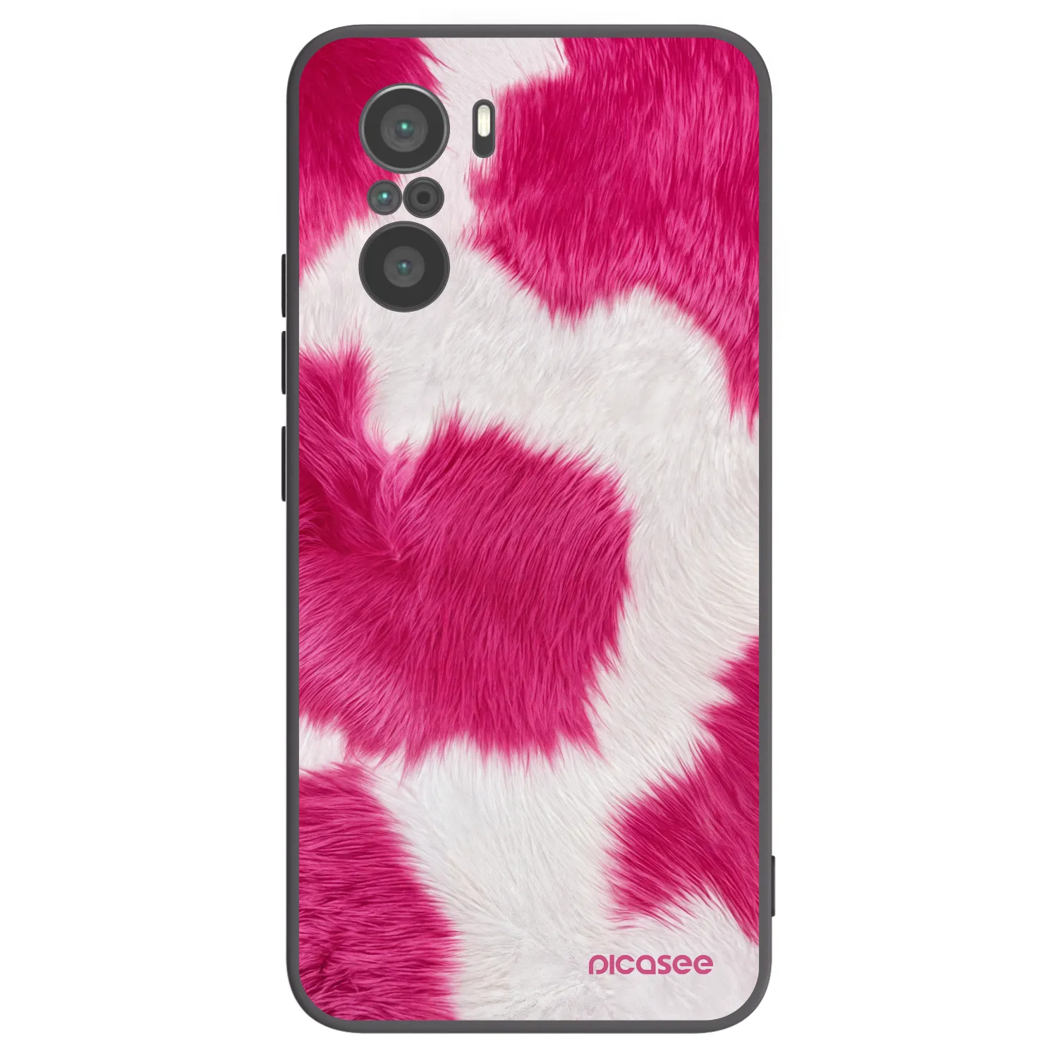 Picasee silikónový čierny obal pre Xiaomi Poco F3 - Pink Moo