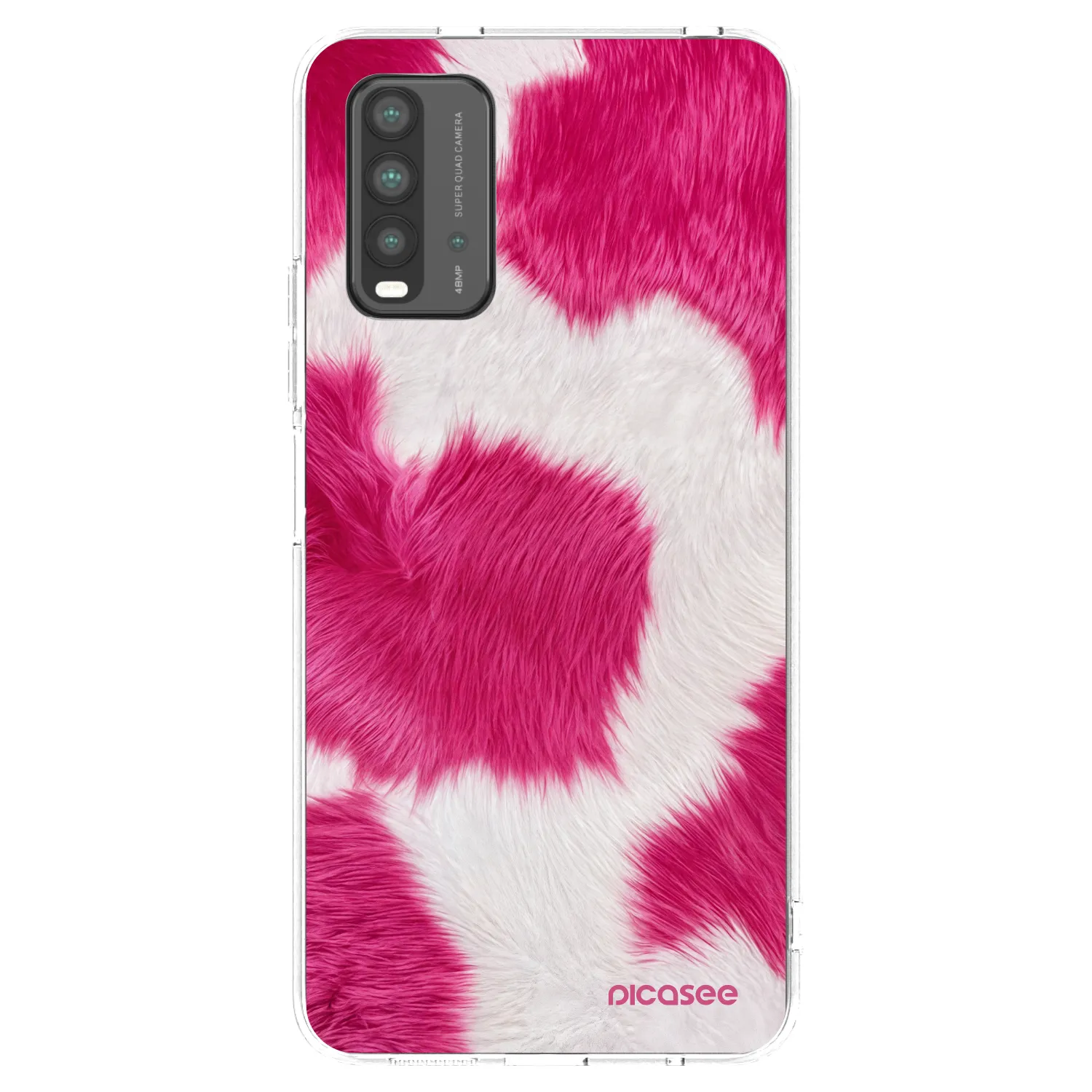 Silikónový prehľadný obal pre Xiaomi Redmi 9T - Pink Moo