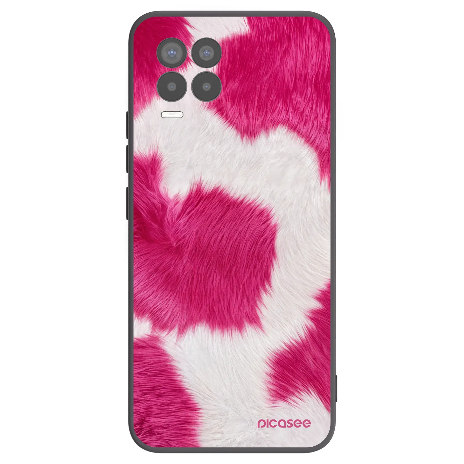 Picasee silikónový čierny obal pre Realme 8 Pro - Pink Moo