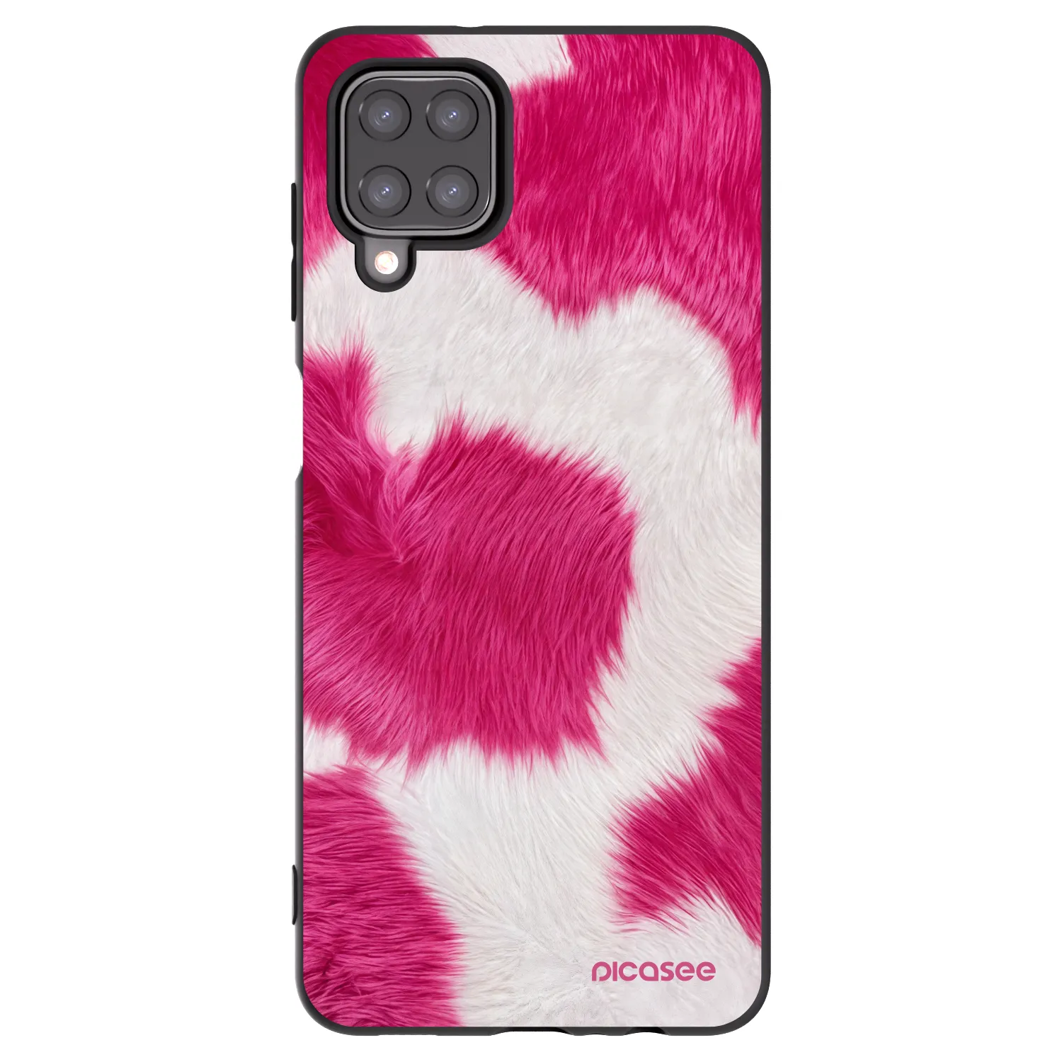 Picasee silikónový čierny obal pre Samsung Galaxy M12 M127F - Pink Moo