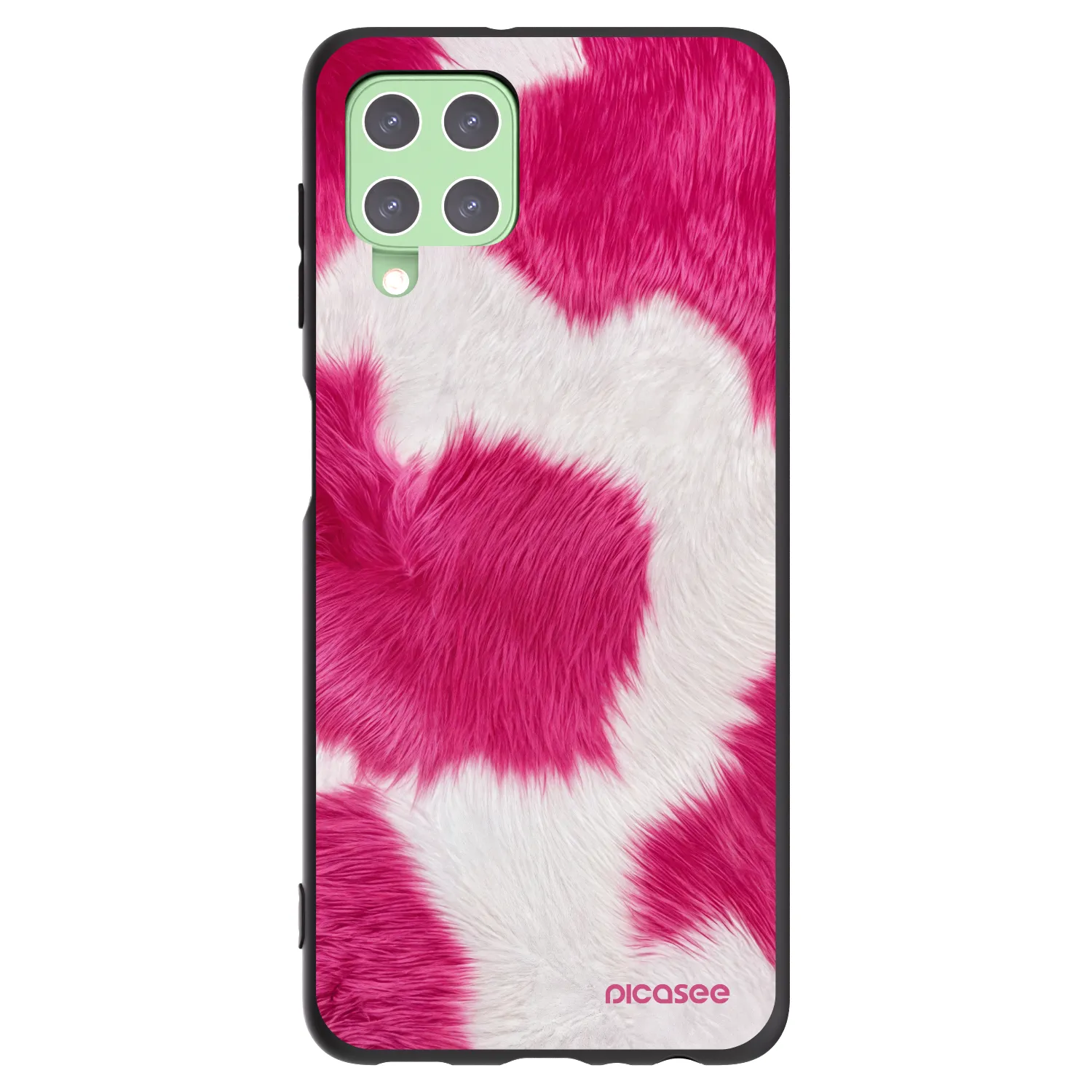 Picasee silikónový čierny obal pre Samsung Galaxy A22 A225F 4G - Pink Moo