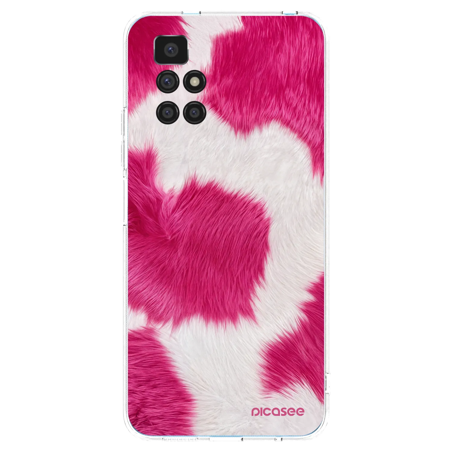 Picasee silikónový prehľadný obal pre Xiaomi Redmi 10 - Pink Moo