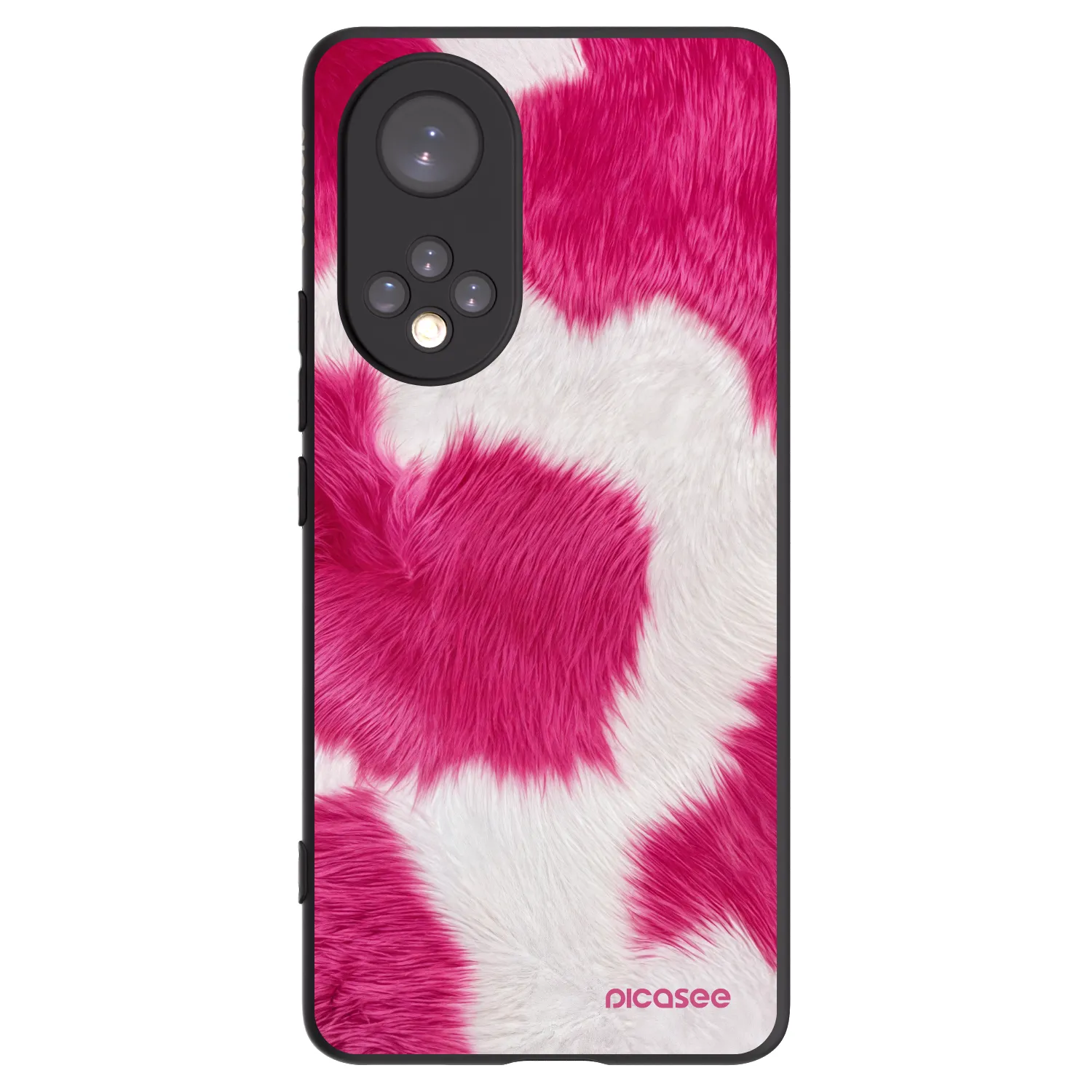 Picasee silikónový čierny obal pre Honor 50 5G - Pink Moo