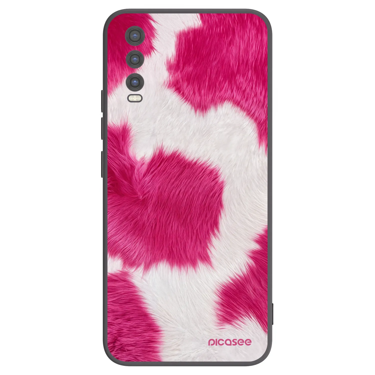 Picasee silikónový čierny obal pre Vivo Y20s - Pink Moo