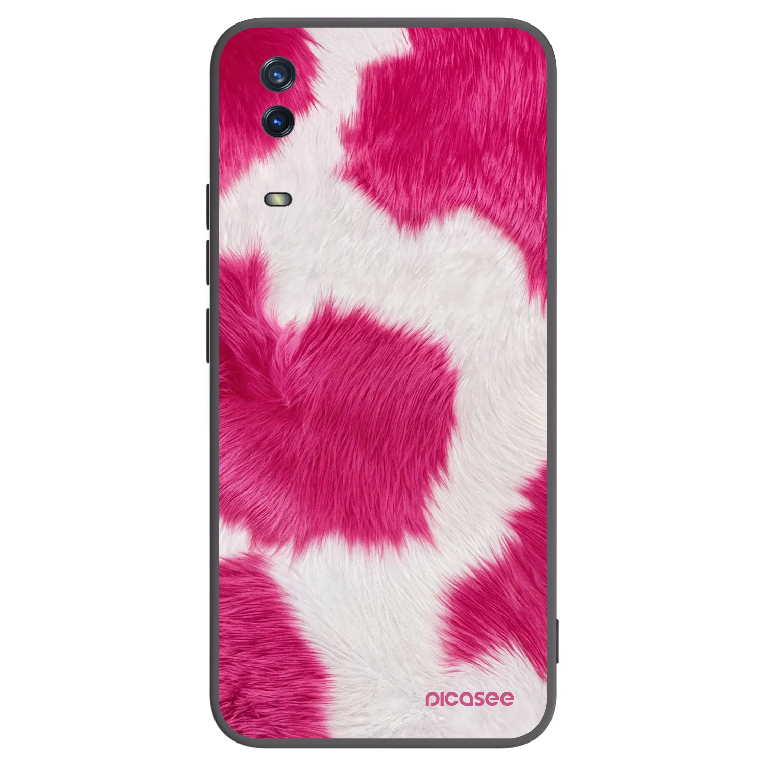 Picasee silikónový čierny obal pre Vivo Y11s - Pink Moo