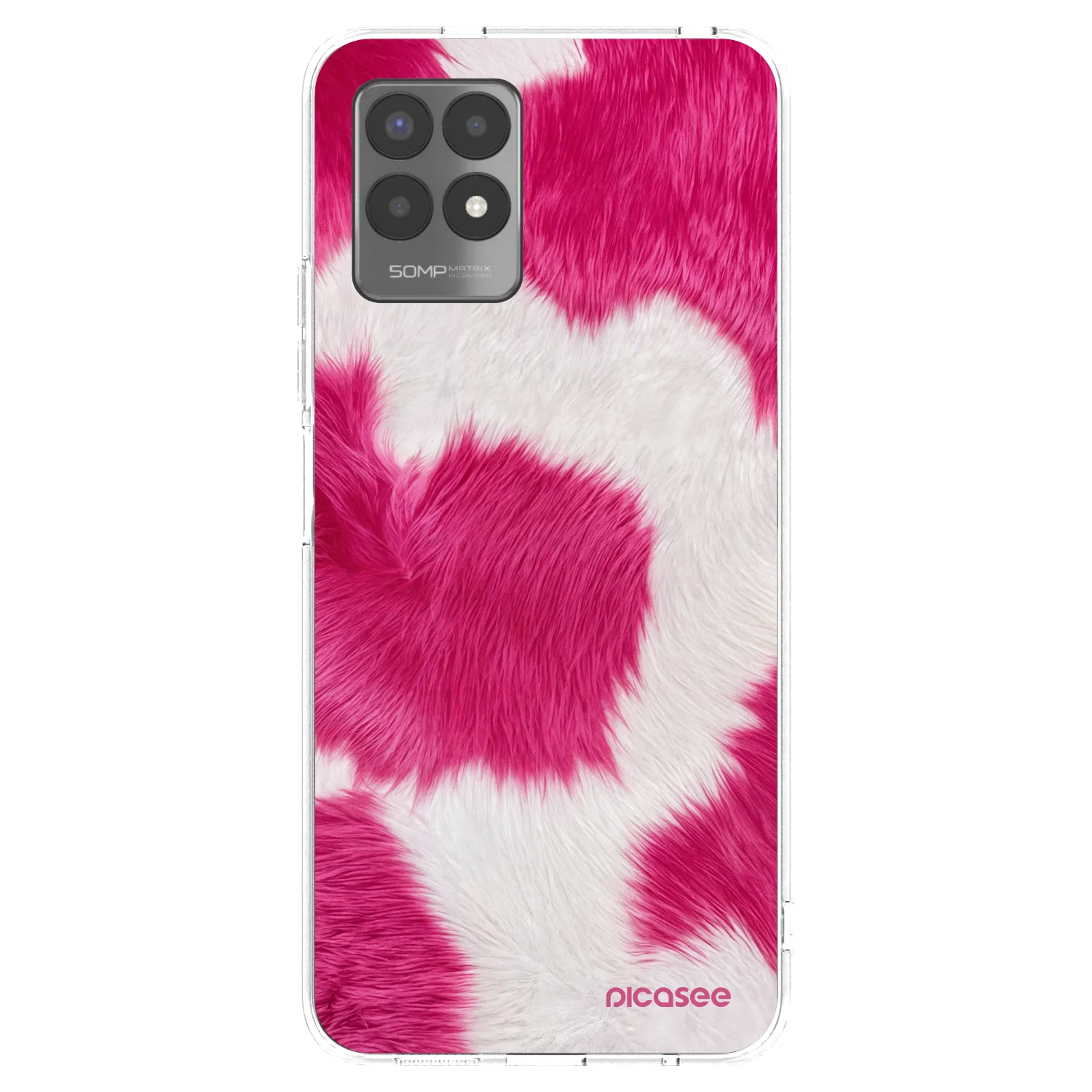 Picasee silikónový prehľadný obal pre Realme 8i - Pink Moo