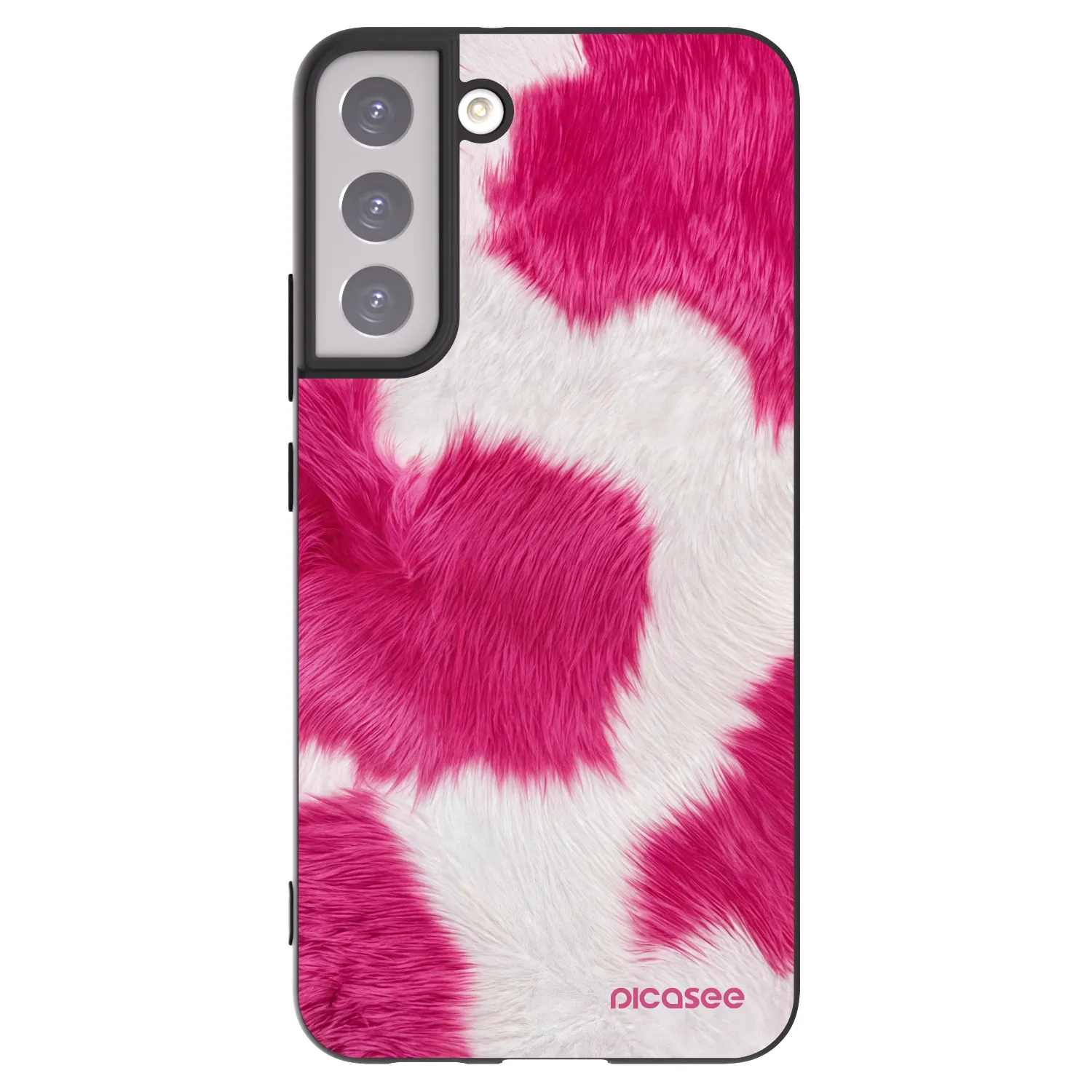 Picasee silikónový čierny obal pre Samsung Galaxy S22+ 5G - Pink Moo