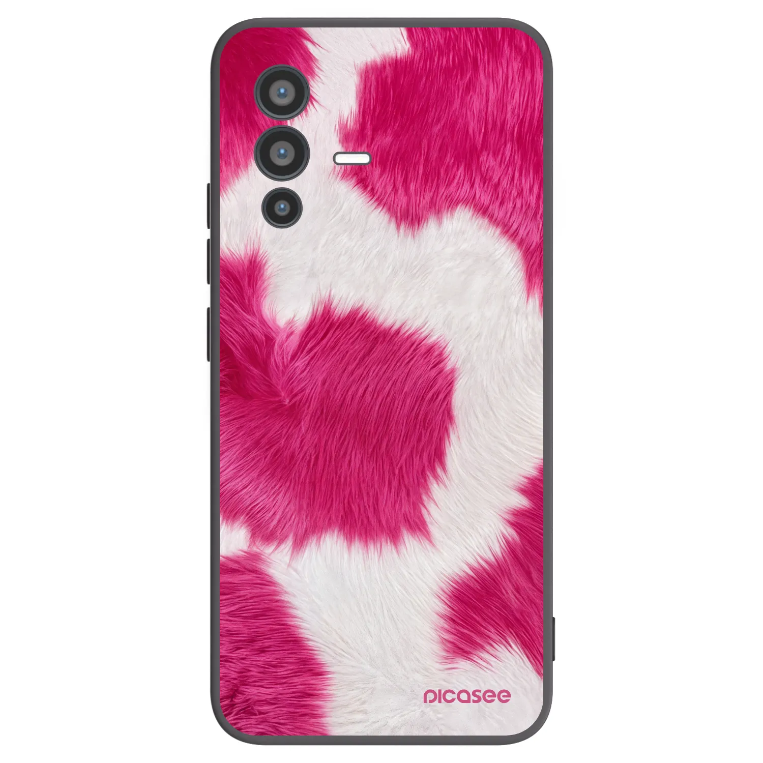 Picasee silikónový čierny obal pre Vivo V23 5G - Pink Moo